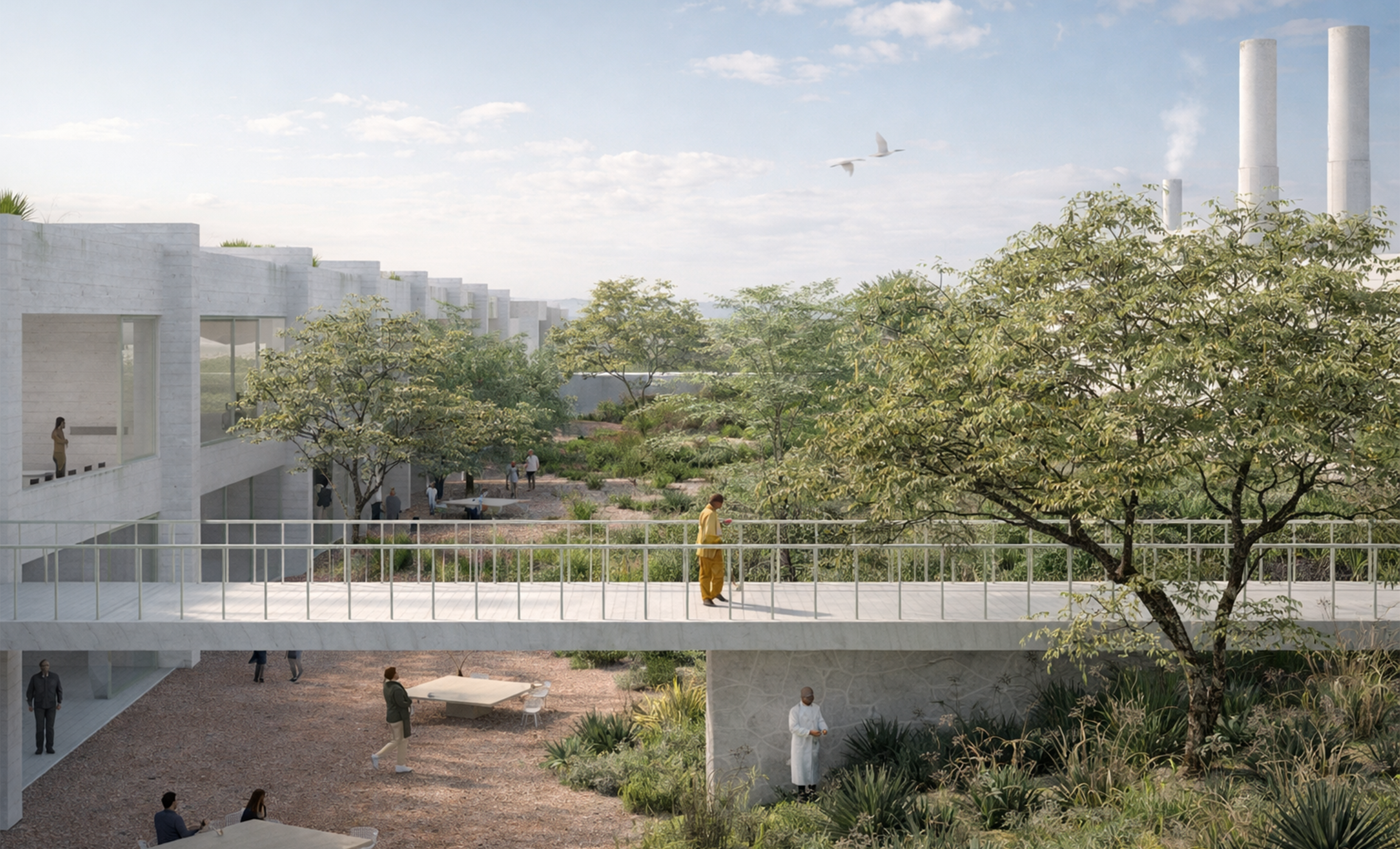 Bridge connection across the site